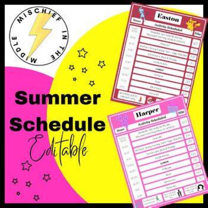 Mischief Schedule