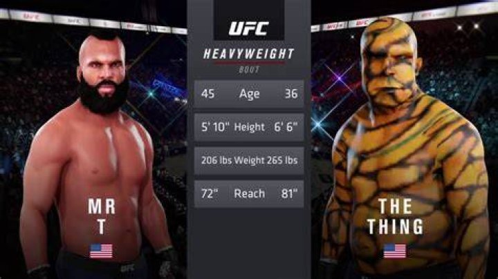 Mr. T vs. Thing (EA Sports UFC 3) CPU vs. CPU Crazy UFC 👊🤪 YouTube