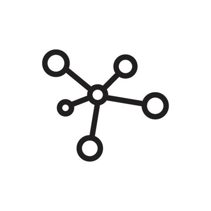 Network Icon Connect Digital Hub Net Technology Circle Data Stock