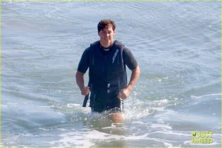 Noah Beck while filming