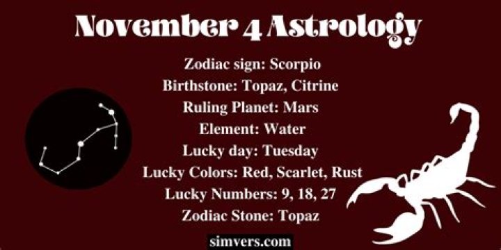 November 4 Zodiac Sign Explained So Syncd