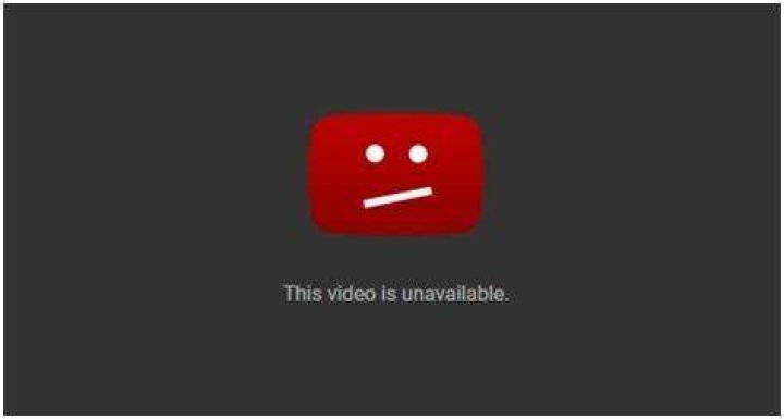 Page unavailable message on YouTube.