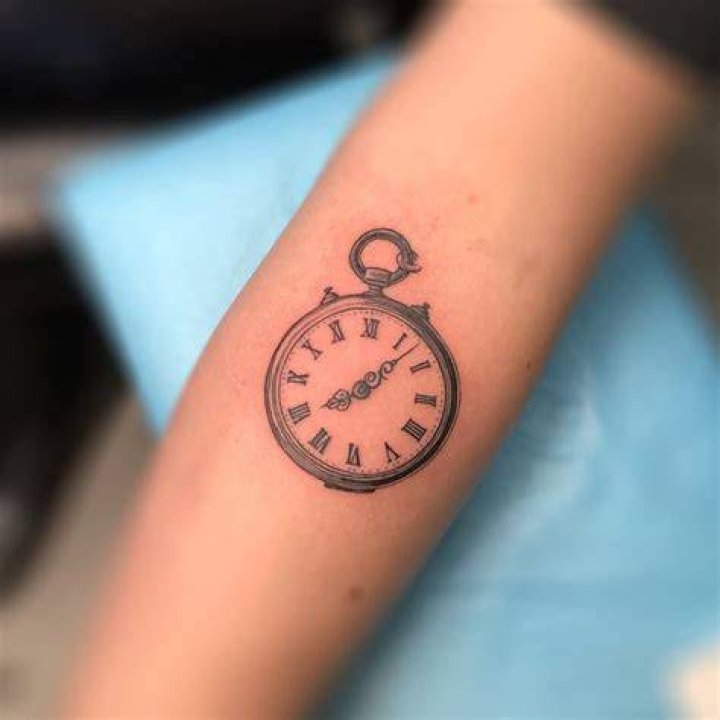 Pocket Watch Tattoo_ Pocket watch tattoos, Watch tattoos, Tattoos for