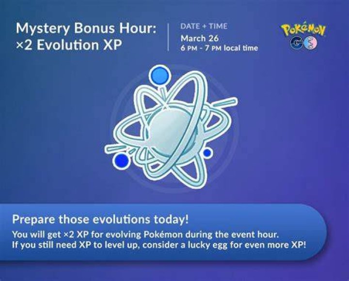 Pokemon Go Mystery Bonus Hour screen.