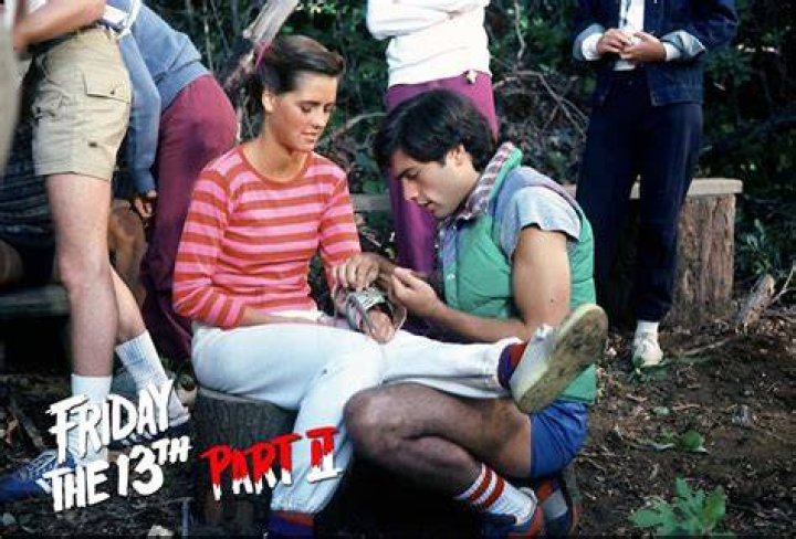 Russell Todd and Kirsten Baker behind the scenes of Part II (Fall 1980