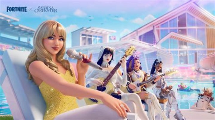 Sabrina carpenter with fortnite characters on Craiyon