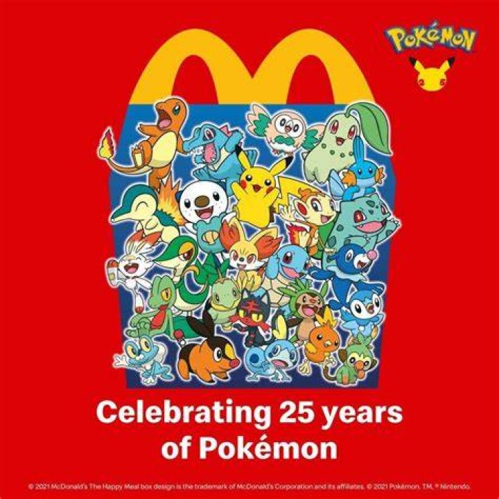 Screenshot of McDonalds 25th Anniversary cards.