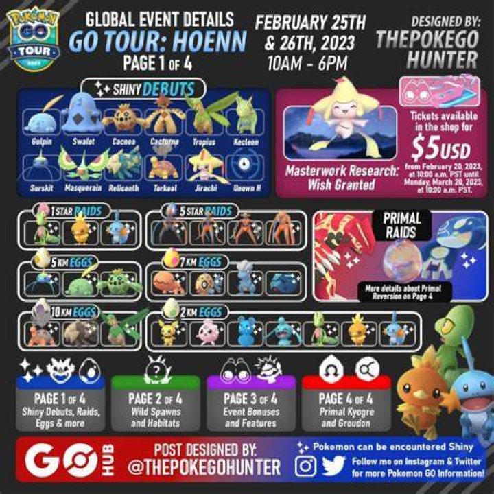 Screenshot of Pokemon Go Hoenn Challenge art.
