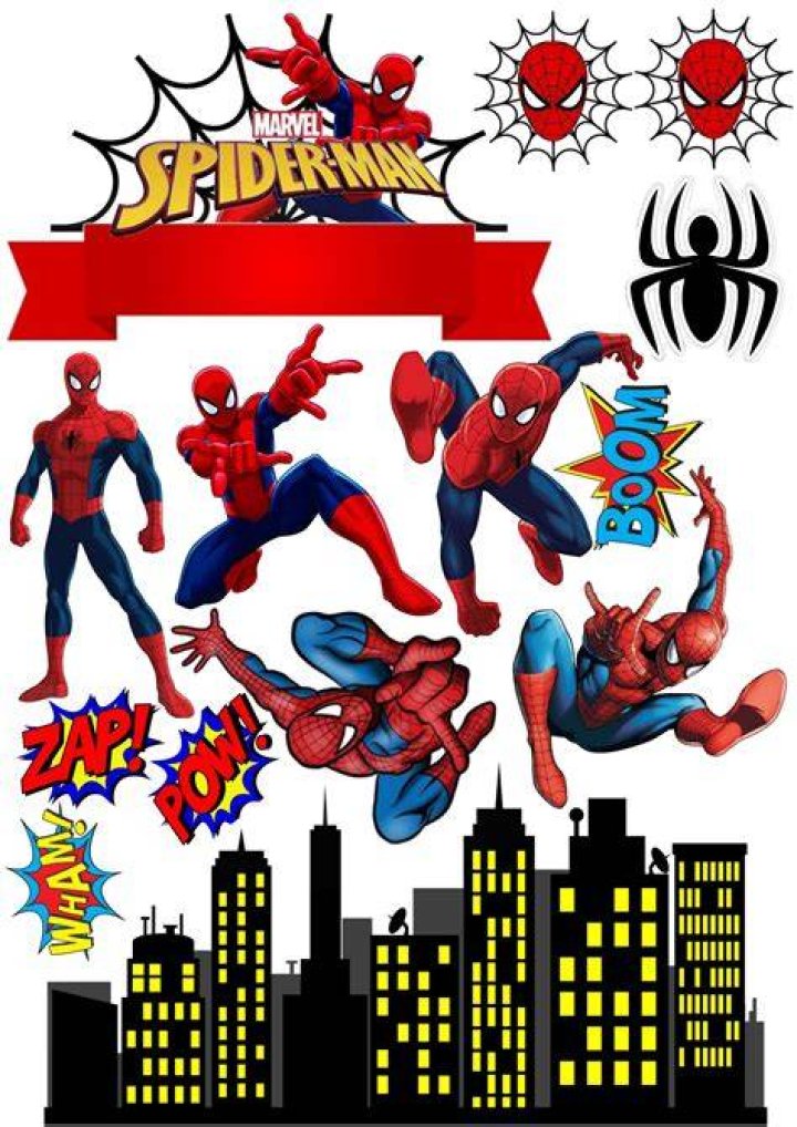 Spiderman Cake Topper, Spiderman Birthday Cake, Superhero Cake, Batman