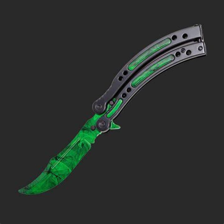 Summit1g emerald butterfly knife