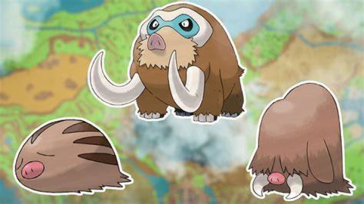 Swinub evolving into Mamoswine with a Sinnoh Stone in Pokemon Go