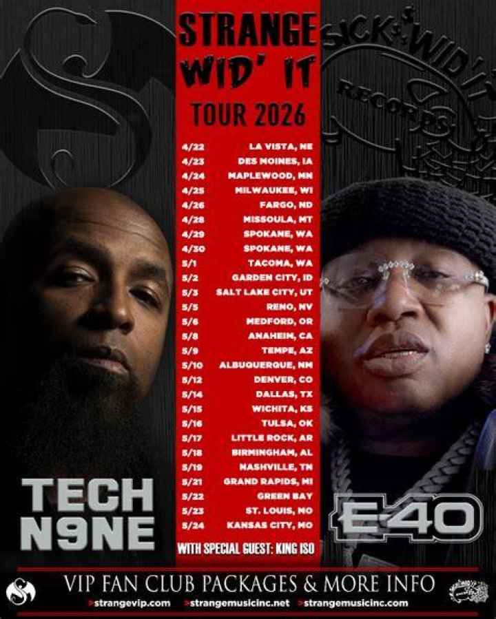 Tech N9ne Shares Tour Dates XXL