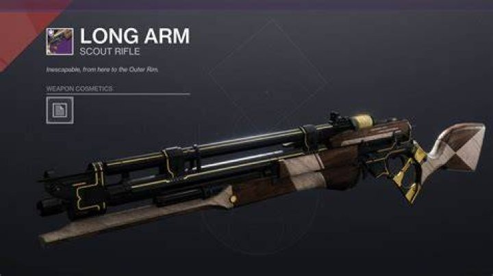 The Long Arm Legendary Scout Rifle in Destiny 2.