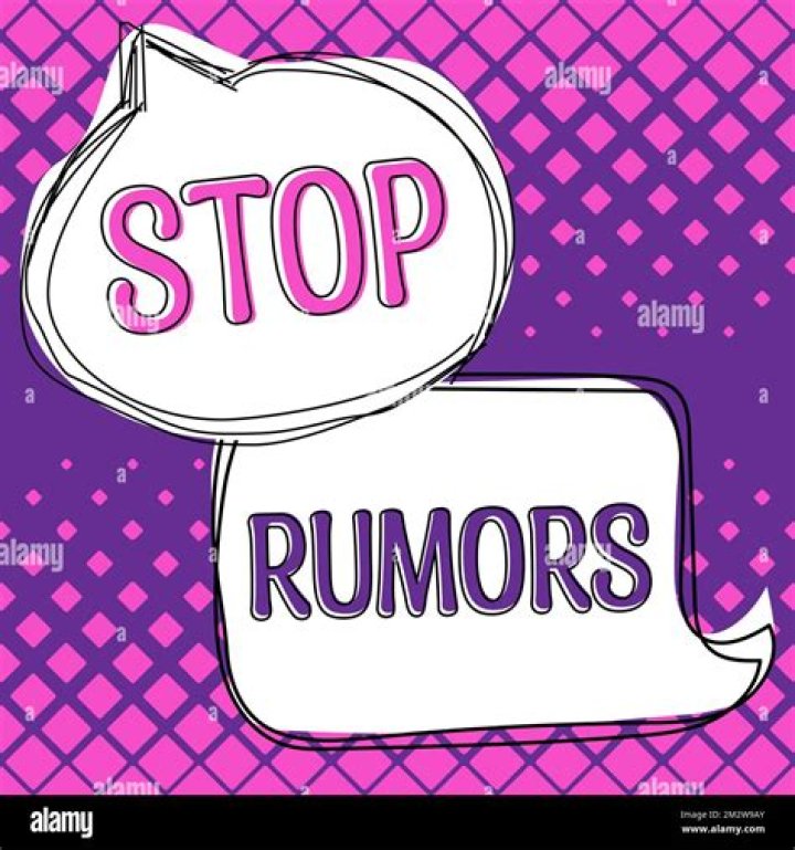 The rumors need to stop
