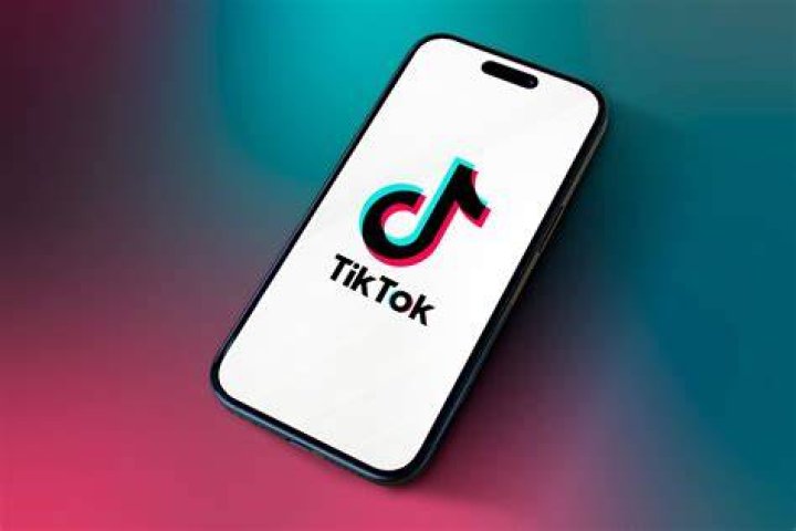 TikTok logo on phone screen