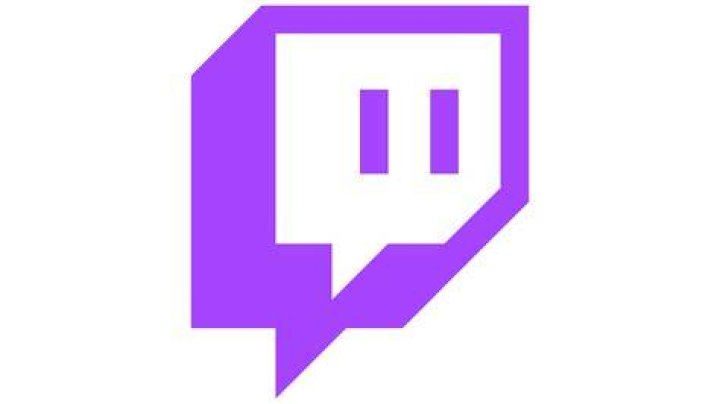 Twitch logo written out on purple background