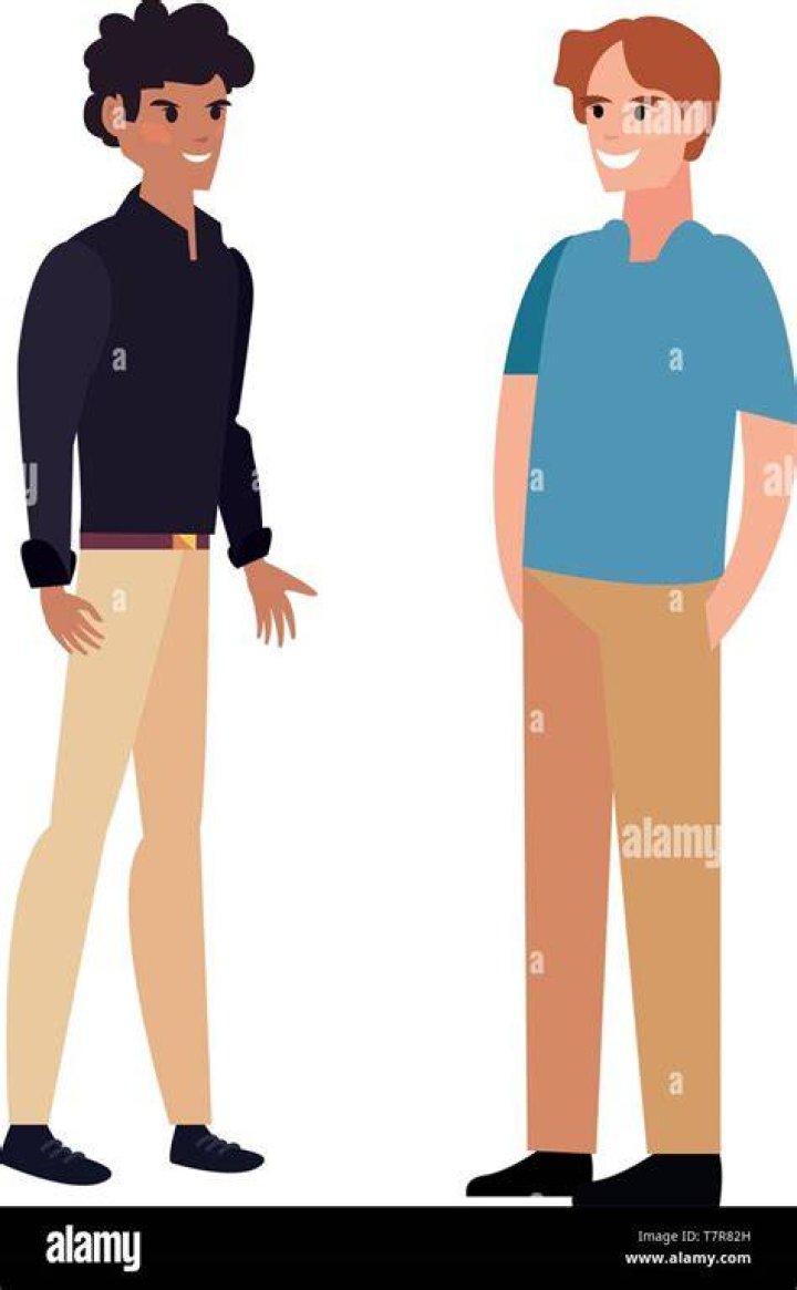 two cartoon characters standing in front of a cracked wall with