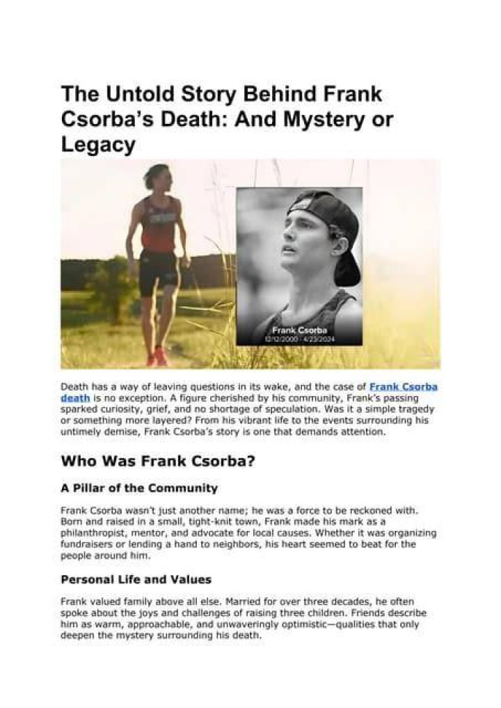 Unraveling The Mystery Did Frank Fritz Pass Away Today?