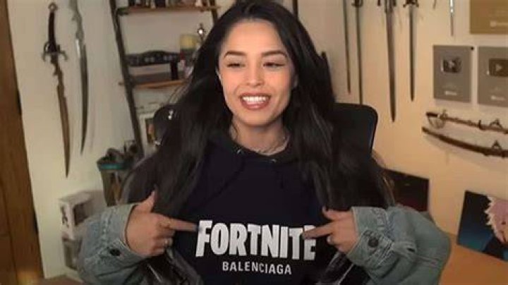 Valkyrae with YouTube hoodie
