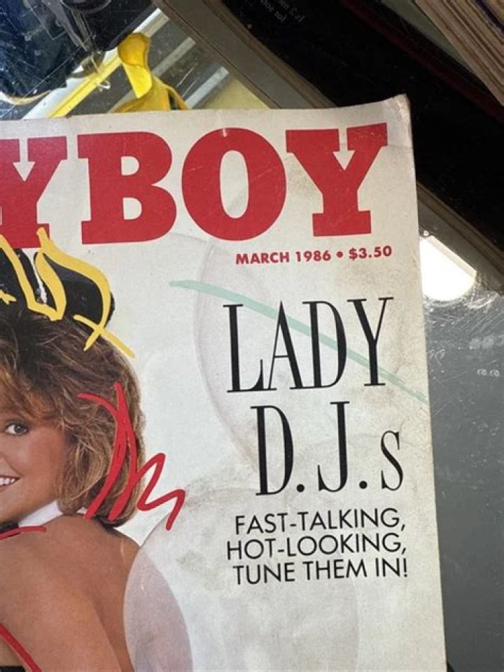 Vintage March 1986 "Playboy" magazine advert, USA Stock Photo Alamy