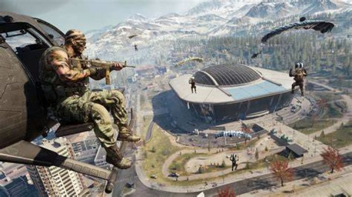 Warzone helicopters at stadium