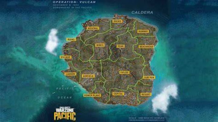 Warzone Pacific locations in real life