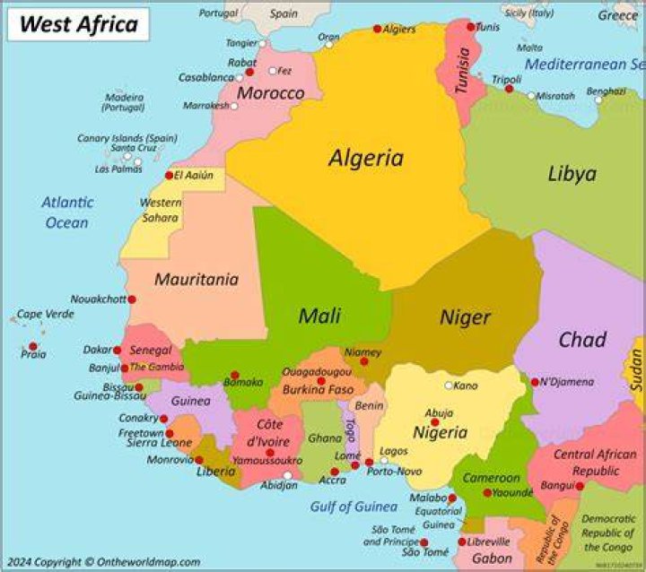 West African Countries WorldAtlas