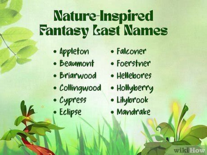 What are some fantasy last names?