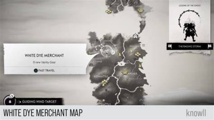 white dye merchant map ghost of tsushima