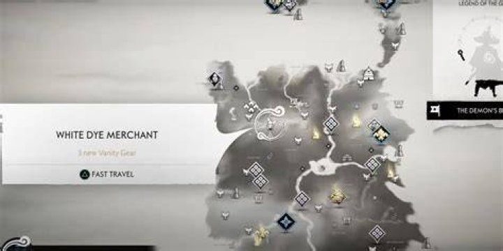 white dye merchant menu ghost of tsushima