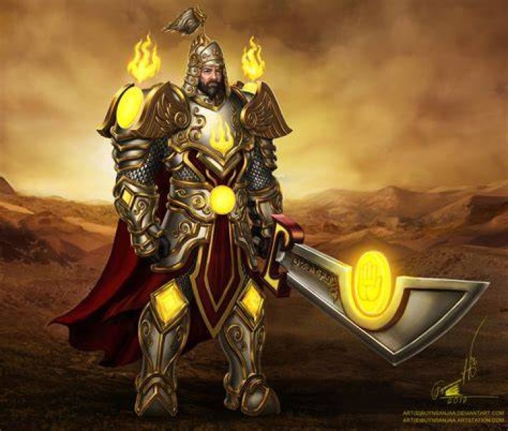 WoW Human Paladin in the customization screen