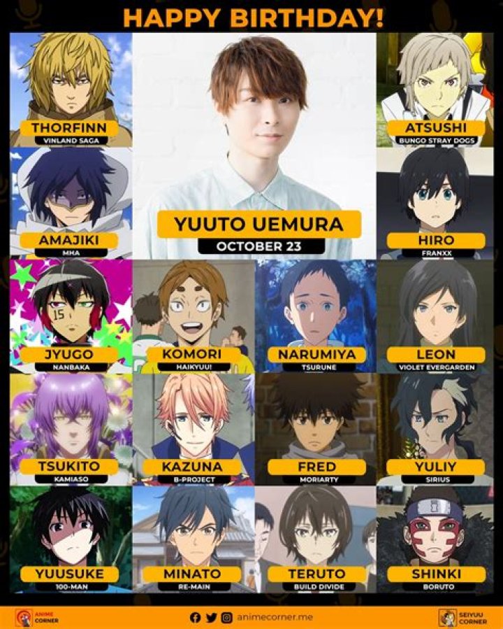 Yuto Uemura Voice Roles Compilation YouTube